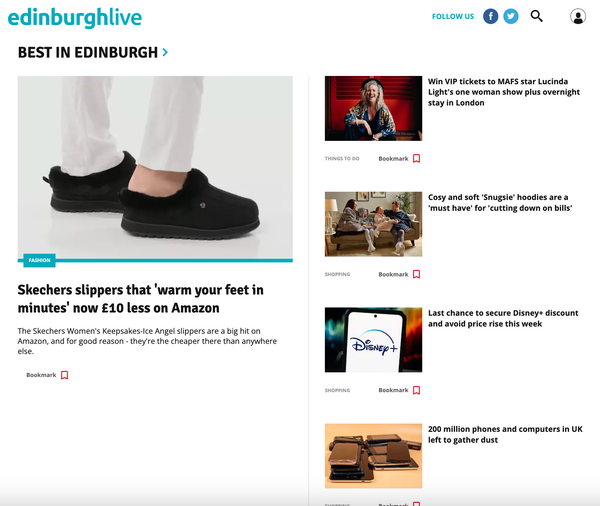 Not The Edinburgh Minute ⏰ all today's non-local news, clickbait and ads